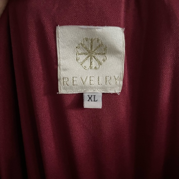 Revelry Gigi Geo Sequin Maxi Formal Dress in the color Cabernet - Picture 5 of 8